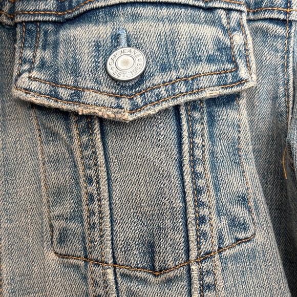 Vintage GAP Stretch Denim Jacket Broken In Garage Rocker - Picture 5 of 11